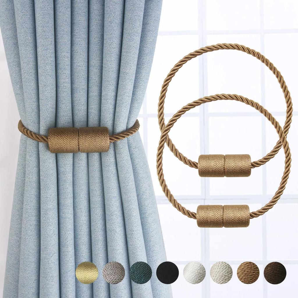 1Pc Columnar Curtain Rope Tiebacks Magnetic Hanging Ball Curtains Holdbacks Buckle Clasp Curtain Holder Clip Accesorios Cortinas