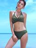 ISLAYCAOLILA Damen CD6 Aida Bikini-Set, Neckholder, Wickel-Badeanzug, Dreieck, Getrennt, Gepolstert, Bügellos (Schwarz, Größe M)