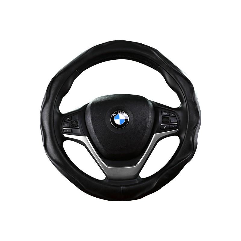 Universal Leather-Style Steering Wheel Cover Soft Comfortable 38cm Diameter Car Interior Sporty Design