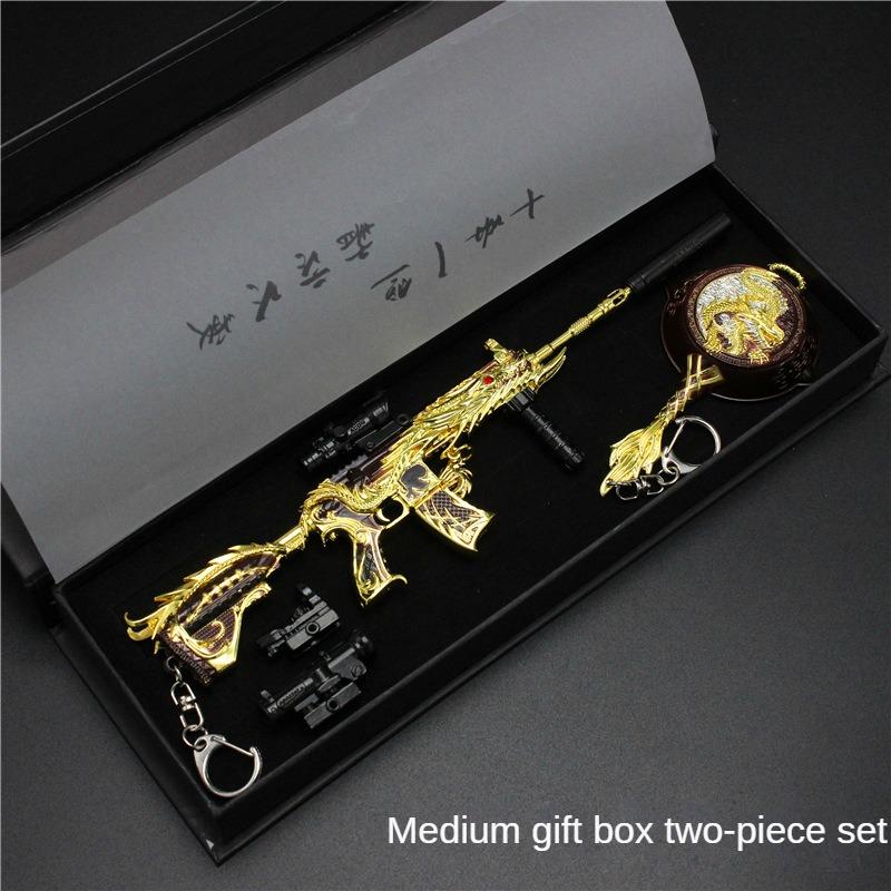 Peace Weapon M416 Five Claw Golden Dragon Skin Version Star of Faith Lobster Overlord Dazzling Purple Melody Gun Model Game Gun Model