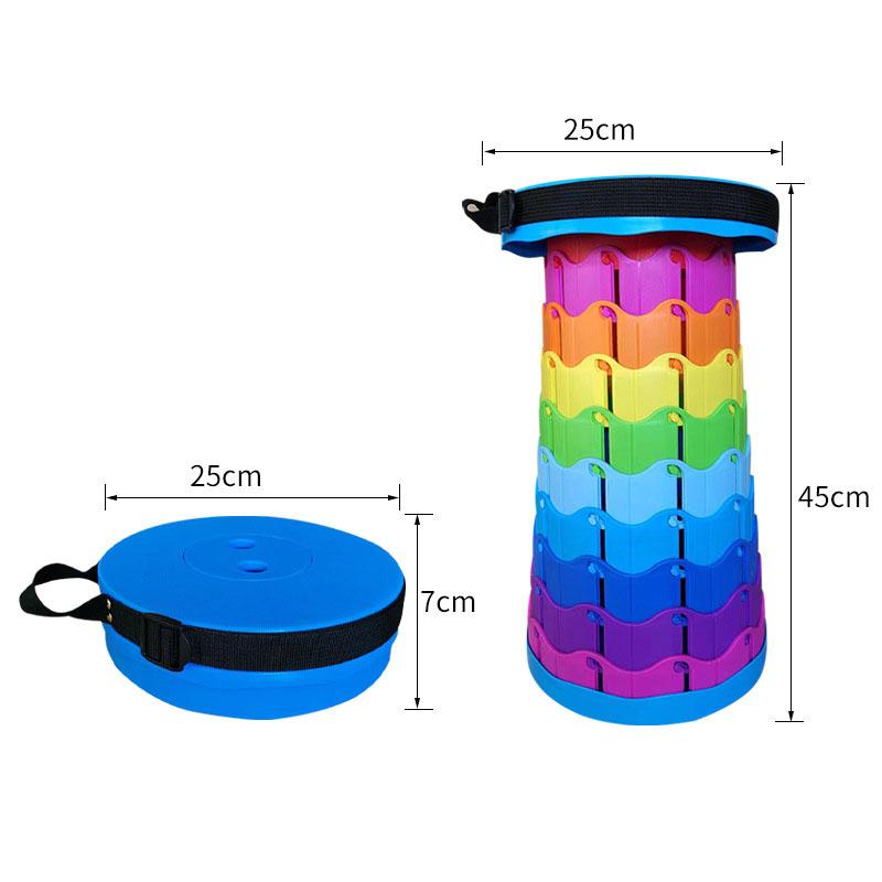 Portable Telescoping Folding Camping Stool Outdoor Foldable Beach Chair Folding Camping Chair for Travel Hiking Fishing Garden