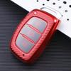 Carbon Fiber TPU Car Key Cover Case Shell for Hyundai Tucson Creta Ix25 I10 I20 I30 Verna Mistra Elantra Santa Fe 2015-2018