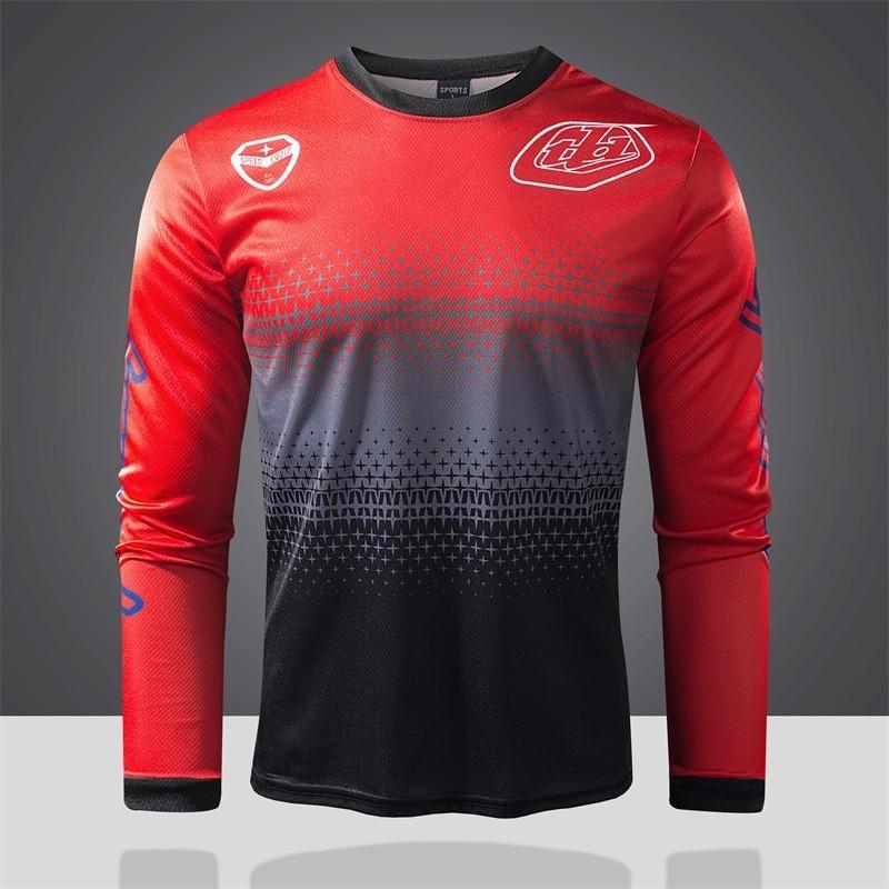 Motorcycle jersey Shirt cycling Clothify Bike Jersey Racing for men sports Longsleeve Racing Bicycle 2XL красный