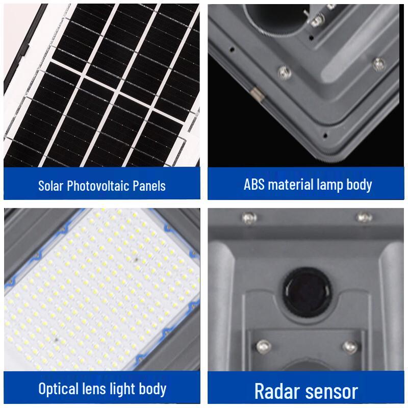 60W Integrated Solar LED Street Light with Microwave Motion Sensor