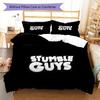 Stumble Guys Leap Bedding Quilt Set Quilt Cover Pillowcase Home Decoration Birthday Gift (1 * Duvet Cover + 2 * Pillowcase, Without Core)