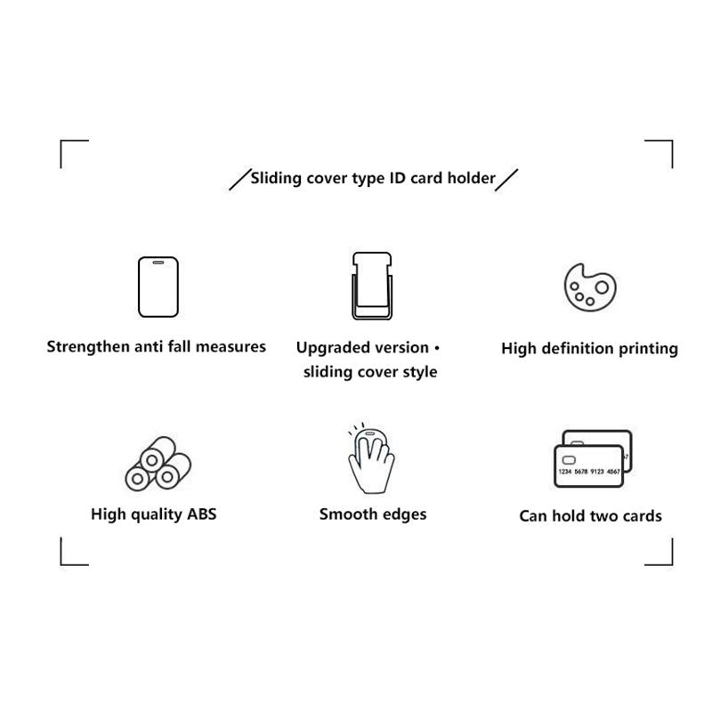 Ins Style Flower Card Holder Abs Student Card Meal Card Subway Card Bus Card Pick-Up Card Anti-Lost Hard Shell Card Holder