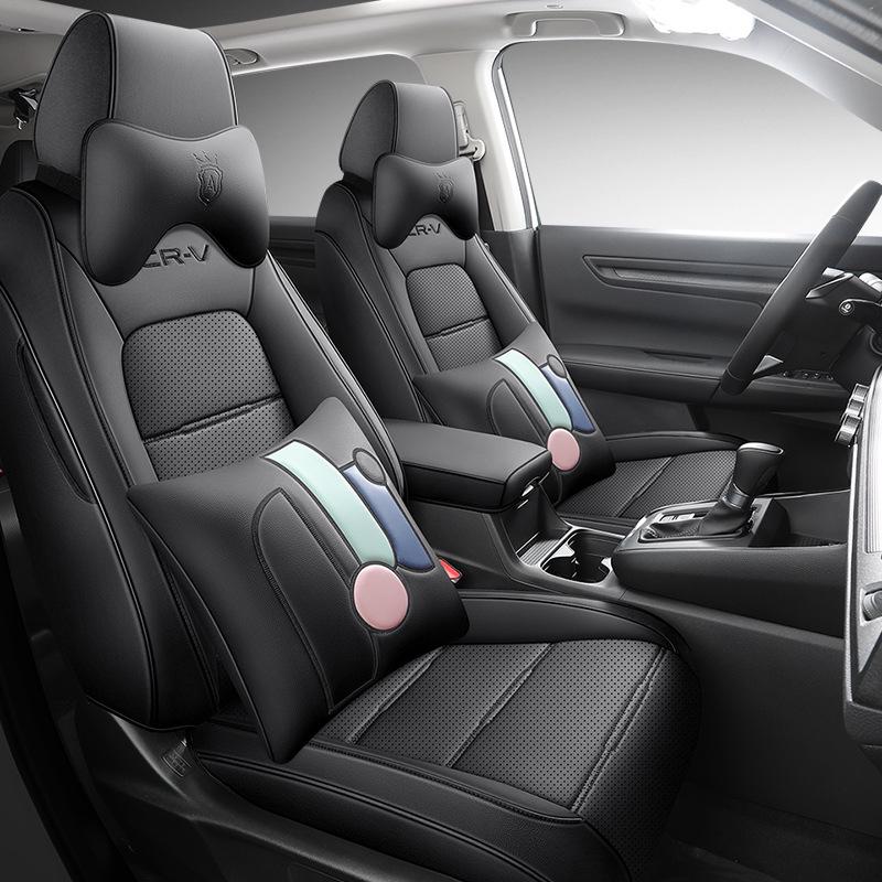 Universal Leather Car Seat Cover: Full Wrap, All-Season, Five-Seat Compatible