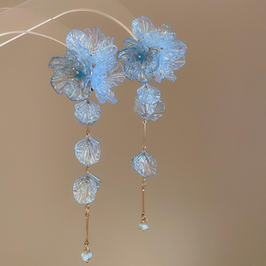 Bohemian Ethnic Style Feathers Fringed Earrings Ear Hooks Personalized Vacation Wind Ears