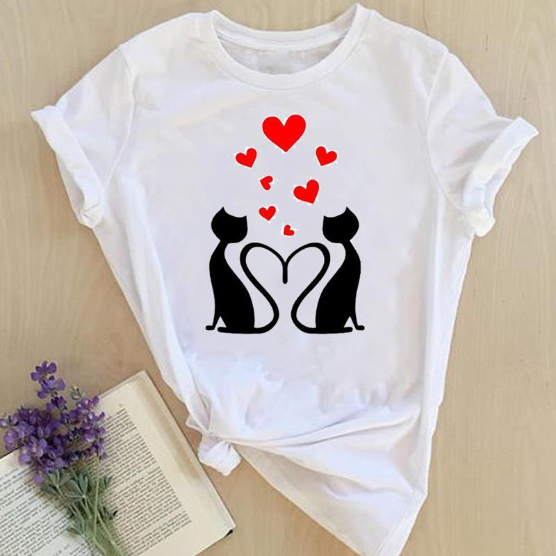 Grafisch T-shirt Korte mouw Zomer Top Wild dier Zoet Trend Schattig Jaren 90 Print Dames Vrouwelijke T-kleding Casual damesmode T-shirt