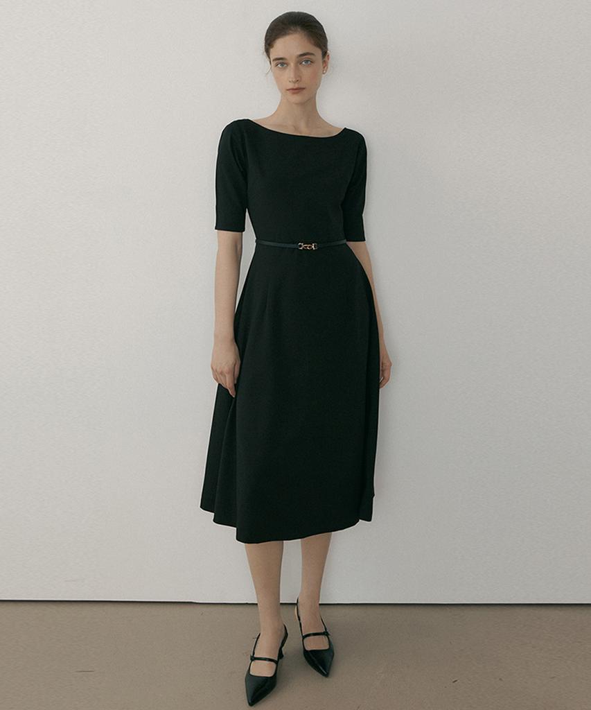 Riorg Mor Boat Neck Classic Flare Ops Black