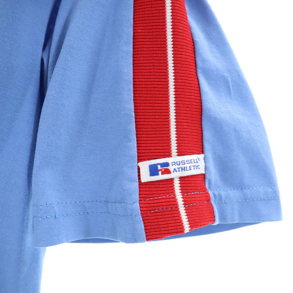 RUSSELL ATHLETIC 90s Made in USA Old Short sleeve V neck T-shirt S Blue Men's Used