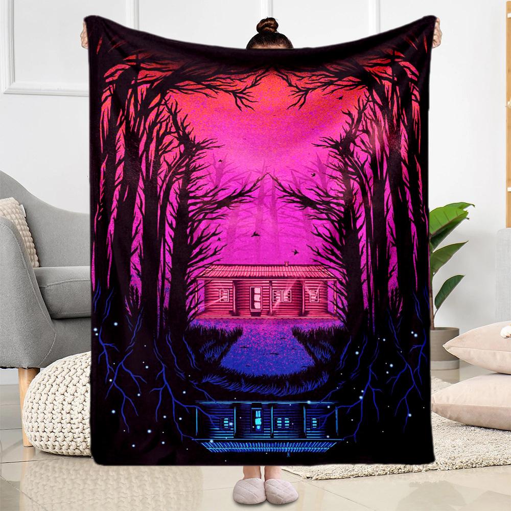Stranger Things Blanket Suitable for sofas,travel, living rooms also a good gift for friends and family Suitable for all seasons.