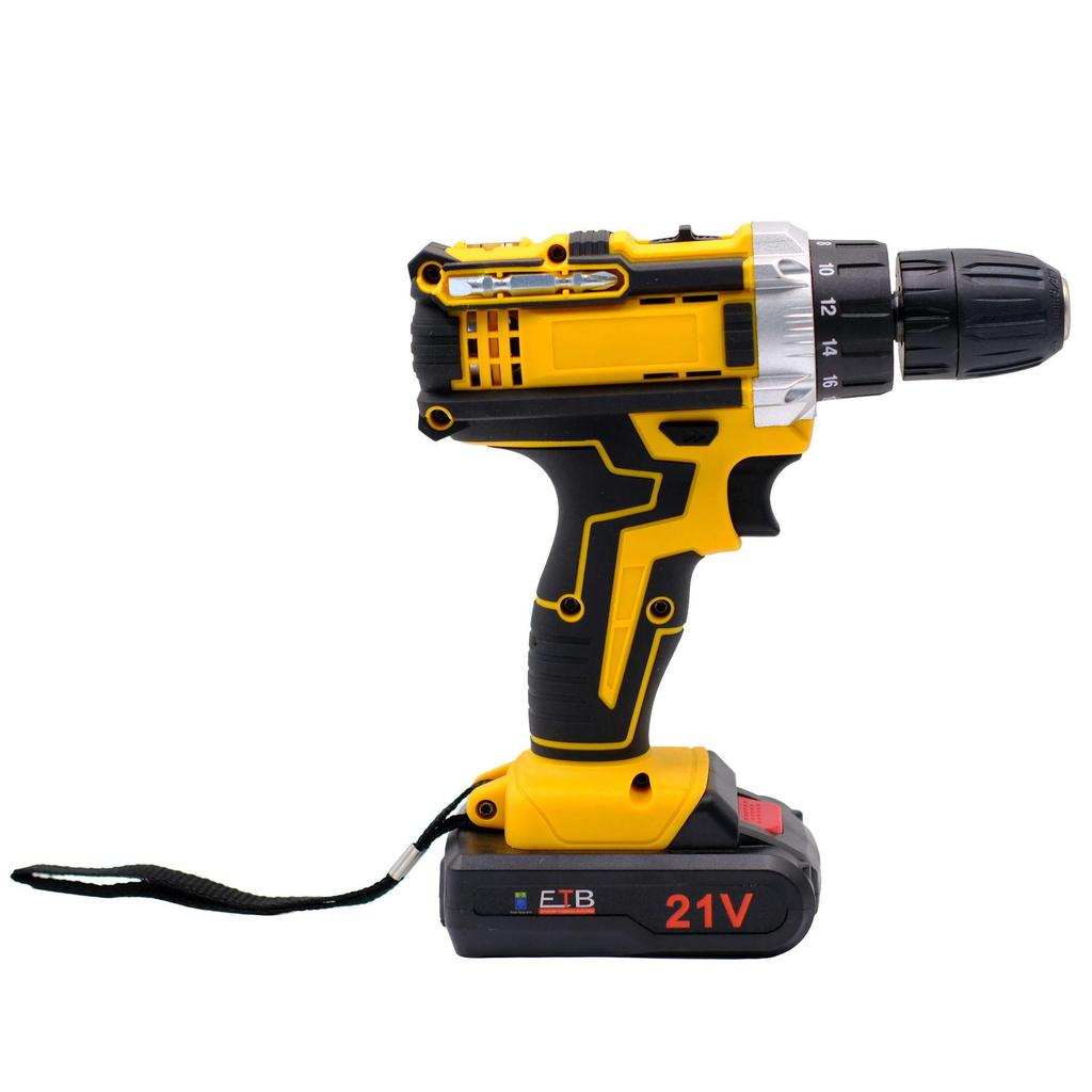 DW Yellow 21V Cordless Screwdriver: Lithium Battery, Rubber Grip, LED Light, Powerful Drill for Home Use