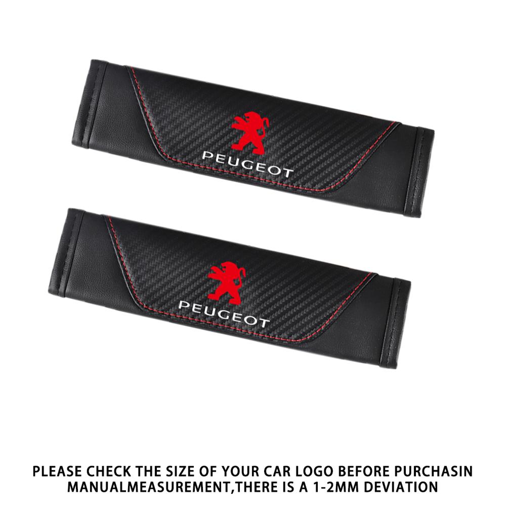 2pcs Car Seat Belt Cover Safety Belt Shoulder Protector Pad For Peugeot 207 3008 206 208 308 307 408 2008 107 Accessories key DC06