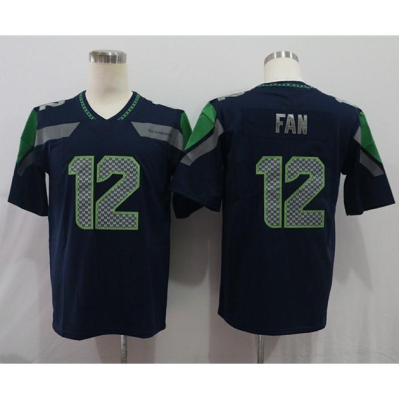 Seattle Seahawks Retro Embroidered Football Jersey Training Tee Men Women Lightweight Cotton Sportswear