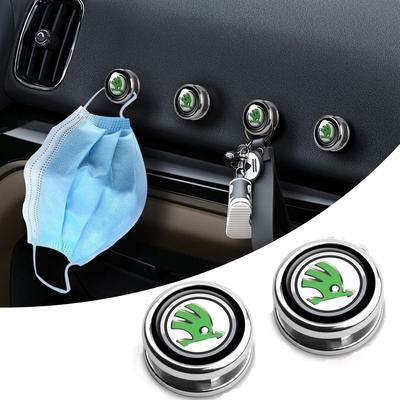 BBIC7 Car Hook Door Dashboard Seat Hooks Sticker Auto Interior Storage Accessorie For Octavia A5 A2 Superb 3 Fabia 2 Scala Rapid