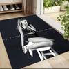 Ariana Grande'S Artistic Pose Carpet Rug Soft Washable Antislip Home Living Room Sofa Mats Personalized Christmas Rug