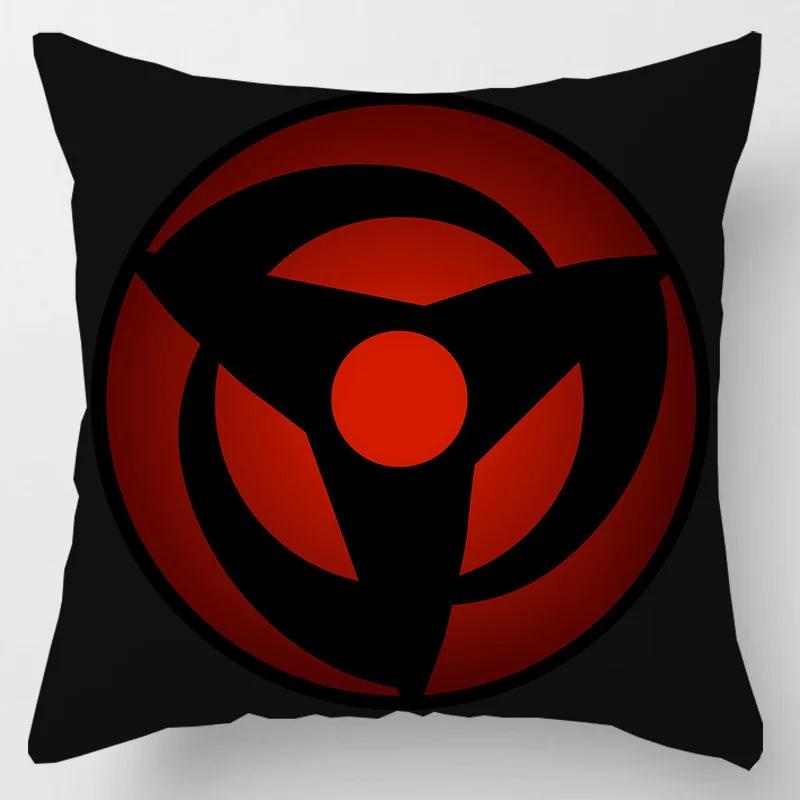 Anime Naruto Printed Pillow Case Red Cloud Uchiha Itachi Action Figures Square Pillow Covers Cushion Sofa Decor Cover Toys Gift