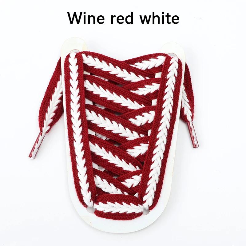 Luxury Flat Braided Rope Shoelaces for Sneaker Twist Cotton Weave Classic Shoe Laces Marshmallow Textured Shoelace for Women Man