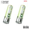 White laser long-range strong light XPG focusing flashlight Type-C charging with strong magnetic pen clip fluorescent k