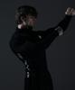 CARMID Compression Noble Banding Lettering Half-Zip Long Sleeve [Black]