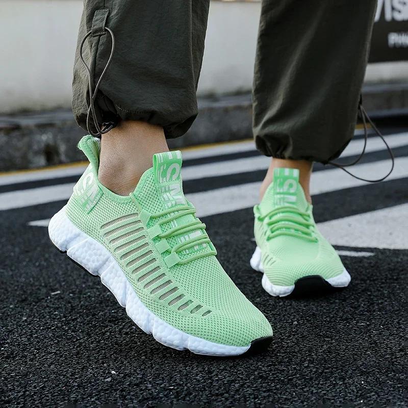 Men Casual Mesh Sneakers Travel Outdoor Summer Breathable Platform Fashion Tennis Comfortable Hiking Vulcanized Shoes Large Size
