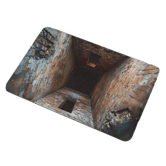 3D Floor Mat with Realistic Hole Illusion Non-Slip Crystal Velvet Rug Hallway Living Room Entryway Door Mat Home Decor