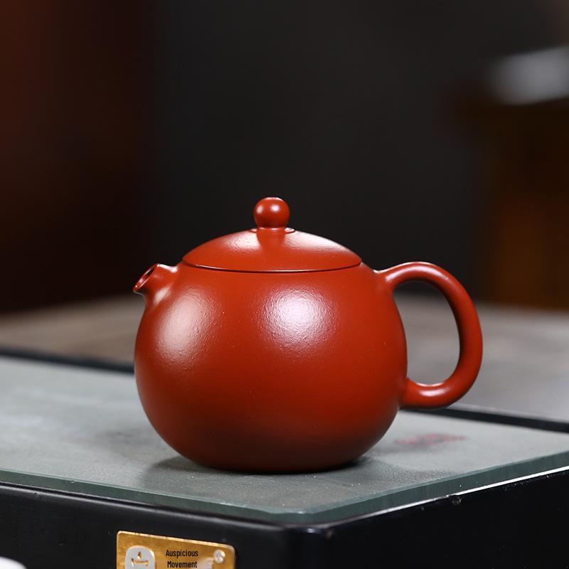 Red Clay Pufferfish Little Xishi Teapot 180ml - Kung Fu Tea Set with Gift Engraving.