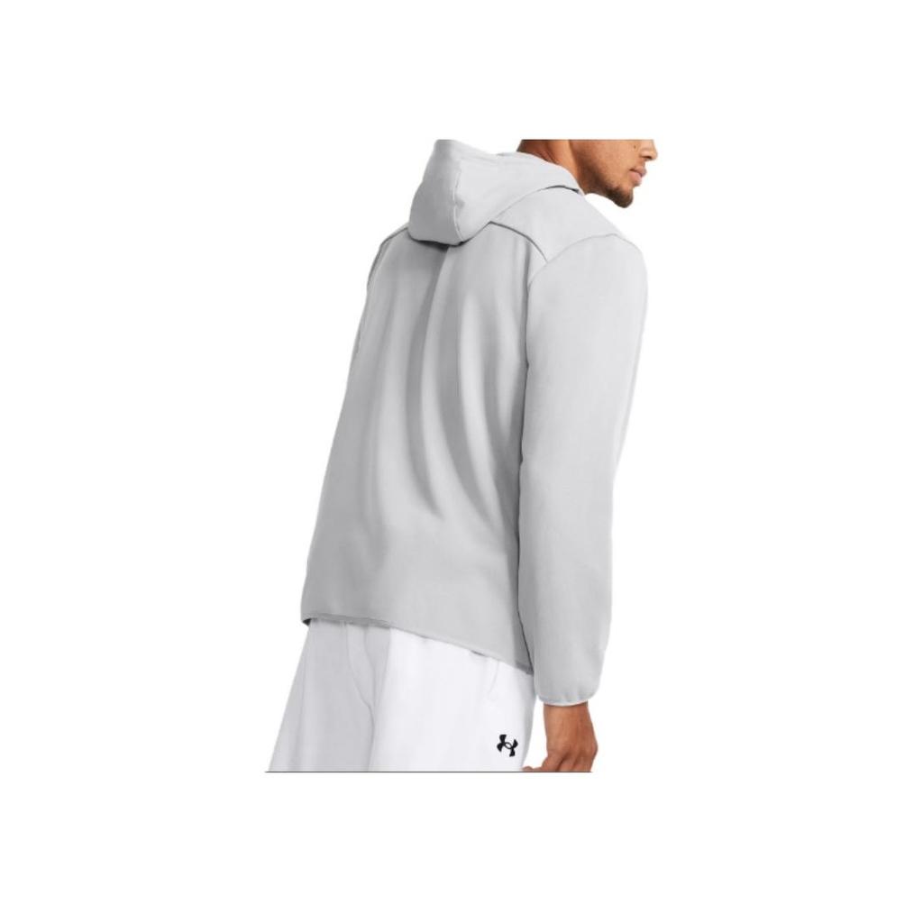 Under Armour Loose-Fit Hooded Zip-Up Long Sleeve Jacket Men Outerwear Grey 1378824-011