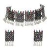 Shining Diva Fashion Latest Stylish Fancy Oxidised Silver Tribal Choker Necklace Jewellery Set for Women , Multicolour