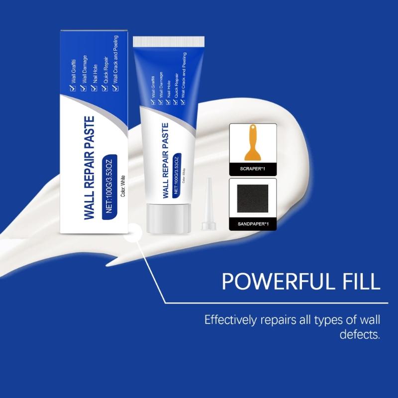 Strumento Professionale per la Riparazione di Cartongesso Set Efficiente per la Riparazione di Cartongesso con Ugello Carta Vetrata Raschietto Stucco E Strumento per Lisciare
