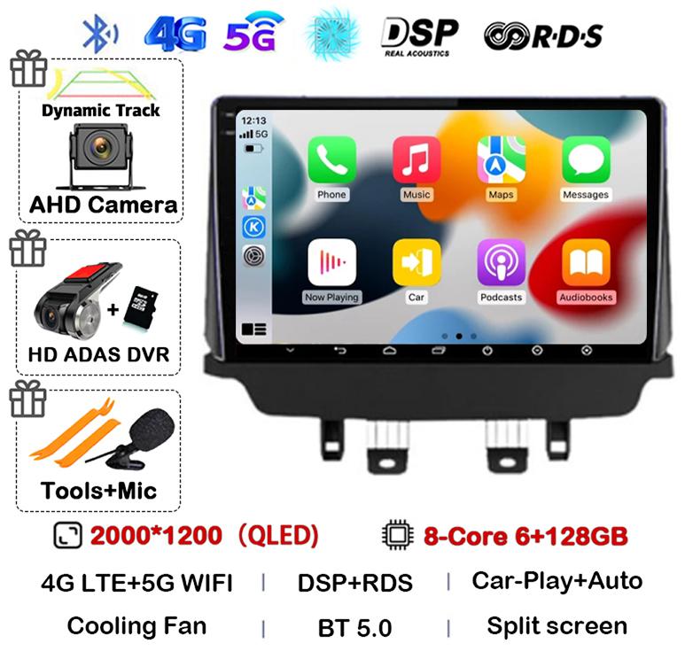 Android 14 Wireless Carplay Auto Car Radio For Mazda CX-3 CX3 Mazda 2 DK 2014 - 2021 Multimedia Video Player GPS Stereo WIFI+4G