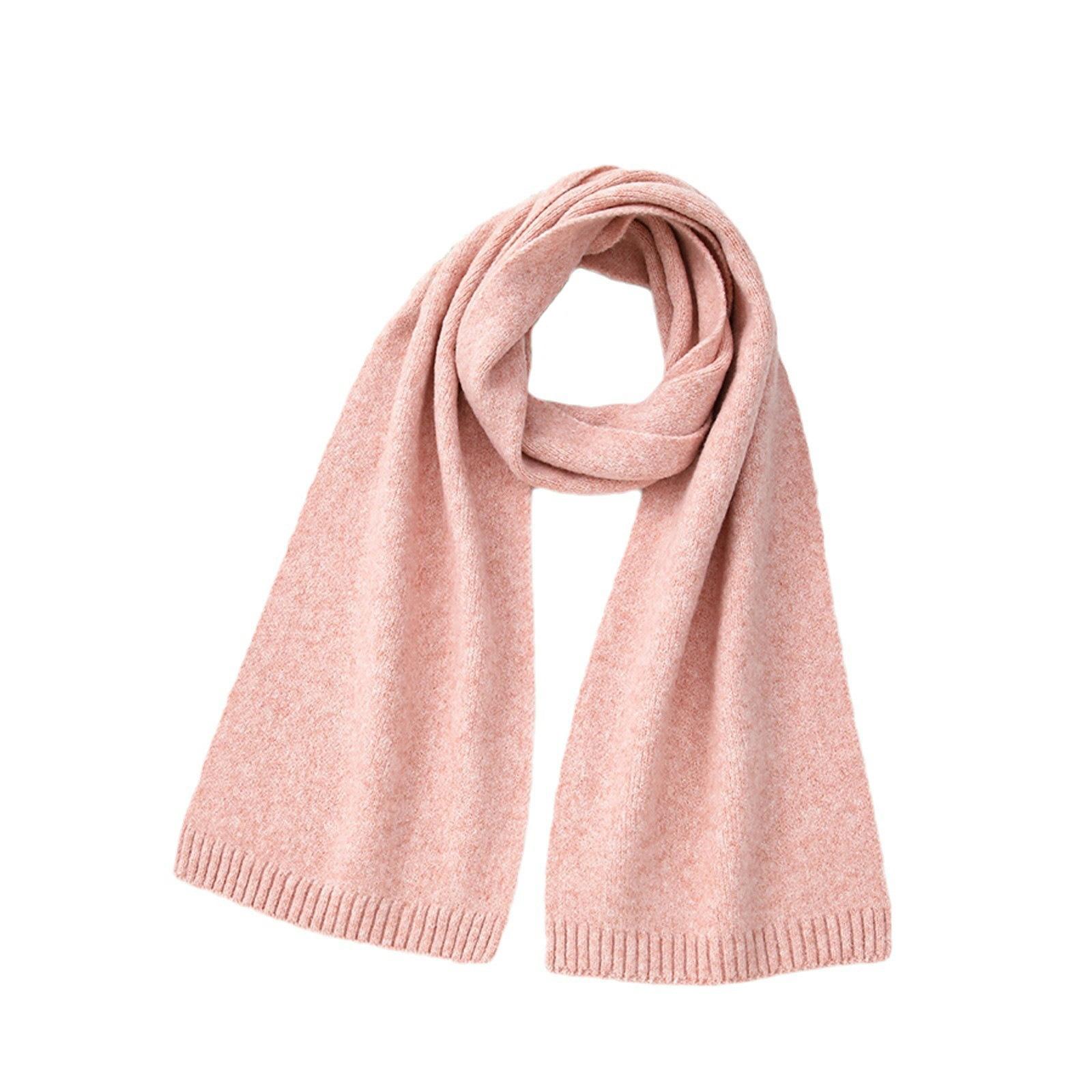 

Temperament advanced sense including wool solid color knitted scarf women s imitation cashmere shawl winter warm couple scarf розовый