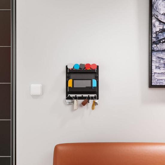 Bedside Shelf Wall Mount Storage Rack Strong Load-bearing Easy Installation Game Console