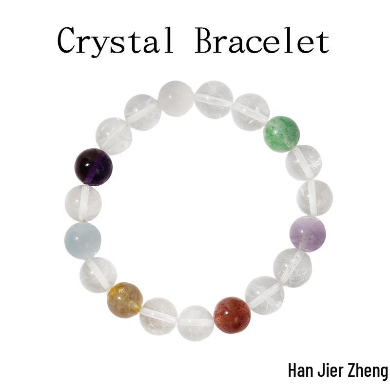 Han Qian er Silversmith Natural Uruguayan Amethyst High-End Versatile Wealth Bracelet ZB0006