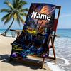 Custom Name Personalized Avatar Print Beach Towel, for Trip Camping Beach Party Home Decor, Birthday Gift for Family & Friends
