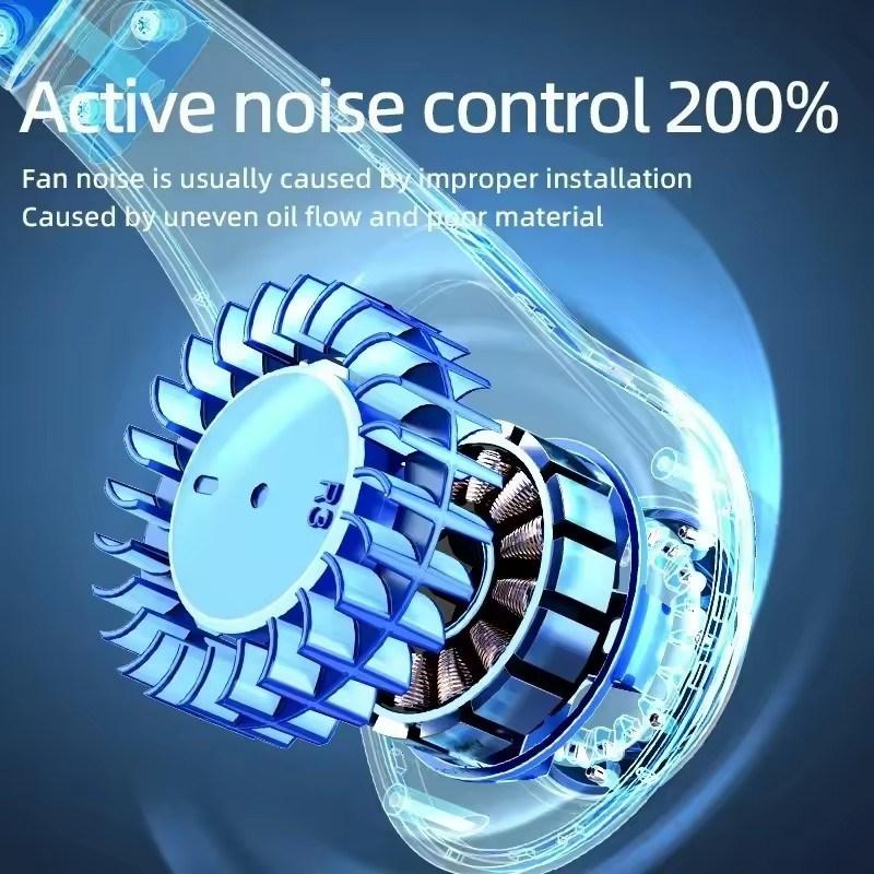 New 3000mAh Hanging Neck Fan Portable Bladeless Mini USB Rechargeable Mute LED Digital Display Electric Fan Summer Air Cooler