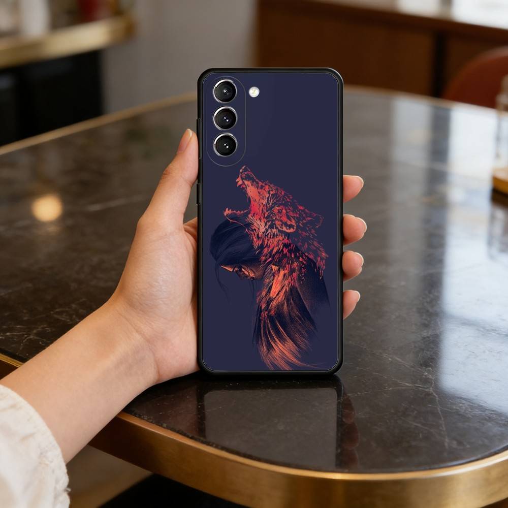 W-Wolf A-Animals Cool Case for Samsung Galaxy S21 S25 FE S24 S23 Ultra S20 S9 S22 Plus S10 TPU Cover