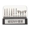 10pcs Dental Polisher Teeth Repair Stainless Steel Black Dental Polishing Bur Drills for