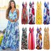 Elegant Women's Boho Long Maxi Dress With Floral Prints For Summer Parties And Beach Events