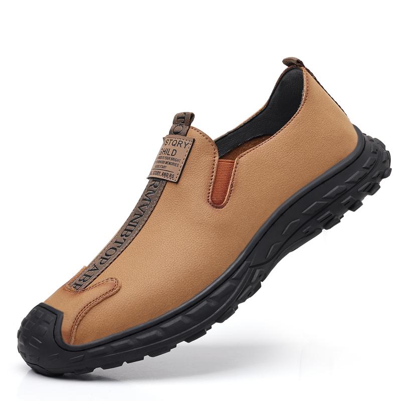 

Модные мужские слипоны из натуральной кожи ручной работы, универсальные повседневные лоферы, дышащие туфли для вождения, мокасины горячей распродажи, уличная мужская обувь для ходьбы 44 коричневый