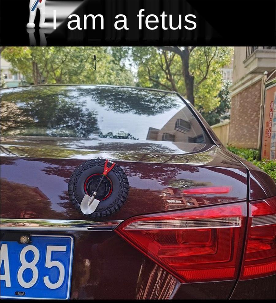 Car tail decoration sticker Ornaments Mini Off-Road Trunk Small Spare Tire 3d stereo Decoration