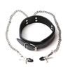 Fantasy SM Nipple Clamps with Metal Chain Collar SM Sex Toy