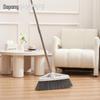 Heavy-Duty Outdoor Broom and Dustpan Set with Hard Bristles and Long Handle