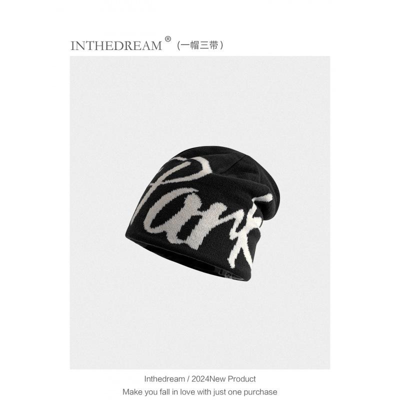 Autumn And Winter Warm Double-Layer American Wool Cold Hat Versatile Pullover Knitted Hat Outdoor Thickened Stack Hat