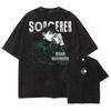 Short Sleeved Round Neck Y2k Oversized Tshirt Men Clothing New In Top & Tees Mens T-Shirt Anime J-Jujutsu K-Kaisen Vintage Washed