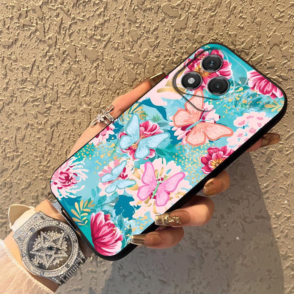Funda Phone Cover Case for Honor X7 Magic5Lite X9a 70 8X 200 400 Lite X5b 90 X6 X8 Cartoon Butterfly Flower