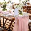Dusty Pink Cheesecloth Table Runner, 10 FT Boho Rustic Cheese Cloth Gauze, 35x120 Inches Centerpieces Decor for Wedding Spring Easter Baby Bridal
