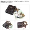 Three Whatna Tanned Natural Cowhide Leather Coin Case for Men and Mini Small Card Genuine Leather Earphone Storage Case SG131 Antique-Style Purse/Coin