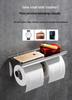 Multi-Functional Punch-Free Double Roll Stainless Steel Toilet Paper Holder